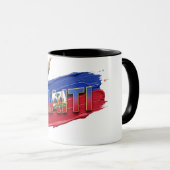 Mug Conception de pinceau de peinture haïtienne | Fier (Devant droit)