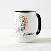 Mug Conception de pissenlit à papillon (Devant droit)
