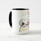 Mug Conception de pissenlit à papillon (Devant gauche)