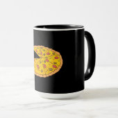 Mug Conception de pizza découpée en tranches Cartoon d (Devant droit)