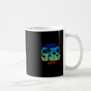 Mug Conception de plage de coucher de soleil Rétro Vin
