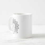 Mug Conception de pleine conscience de la pose de médi (Devant gauche)