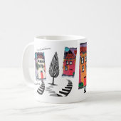 Mug Conception de poinçonnage à l'aiguille maisons abs (Devant gauche)