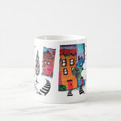 Mug Conception de poinçonnage à l'aiguille maisons abs (Centre)