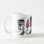 Mug Conception de poinçonnage à l'aiguille maisons abs (Gauche)