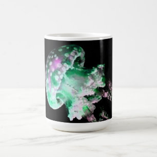 Mug Conception de poisson de gelée verte Monogramme Mu
