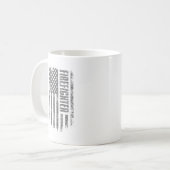 Mug Conception de pompier USA drapeau en détresse (Devant gauche)