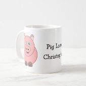 Mug Conception de porc personnalisée (Devant gauche)
