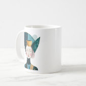 Mug Conception de portrait féminin Abstrait (Devant gauche)