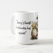 Mug Conception de poussin printanier fantaisiste (Devant gauche)