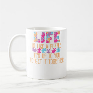 Mug Conception de puzzle en bois motivant pour femmes