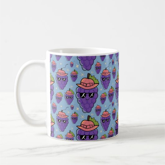 Mug Conception de raisin drôle et unique (Gauche)