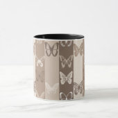 Mug Conception de rayures de papillon de terre neutre  (Centre)