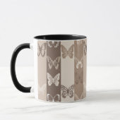 Mug Conception de rayures de papillon de terre neutre  (Gauche)