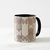 Mug Conception de rayures de papillon de terre neutre  (Devant droit)