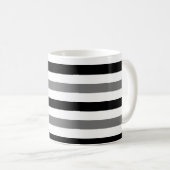 Mug Conception de rayures noires et blanches Ahs (Devant droit)