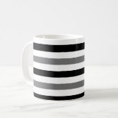Mug Conception de rayures noires et blanches Ahs (Devant gauche)