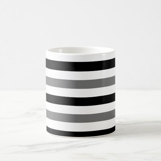Mug Conception de rayures noires et blanches Ahs (Centre)