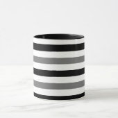 Mug Conception de rayures noires et blanches Ahs (Centre)