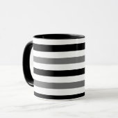 Mug Conception de rayures noires et blanches Ahs (Devant gauche)