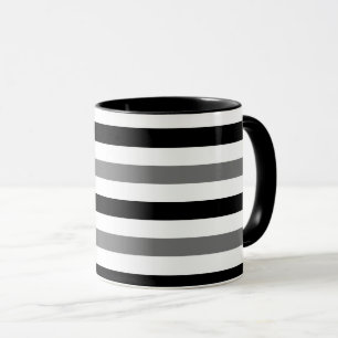 Mug Conception de rayures noires et blanches Ahs