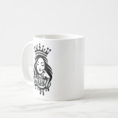Mug Conception de Reine – Couronne Royale Élégante (Devant gauche)