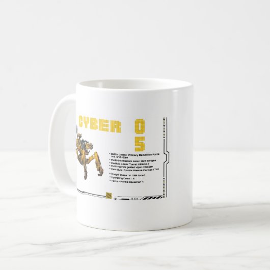 Mug Conception de robots Cyber 05 Mech (Devant gauche)