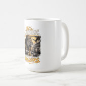 Mug Conception de roi d'échecs lion couronné leader (Devant droit)