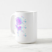 Mug Conception de rose de pépin de néon (Devant gauche)