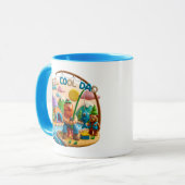 Mug Conception de scène de pêche en argile « Papa supe (Devant gauche)