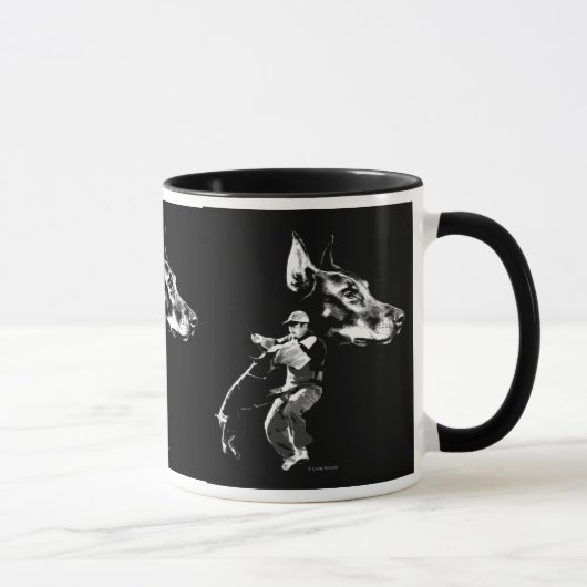 Mug Conception de Schutzhund de dobermann (Droite)