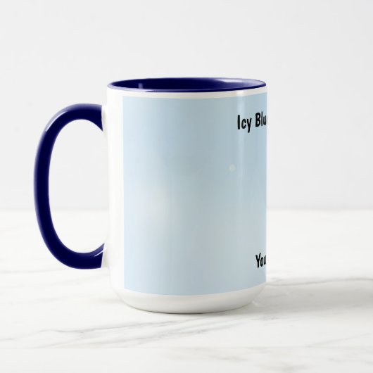 Mug Conception de scintillement de givre bleu (Gauche)