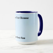 Mug Conception de scintillement de givre bleu (Devant droit)