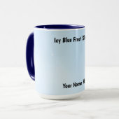 Mug Conception de scintillement de givre bleu (Devant gauche)