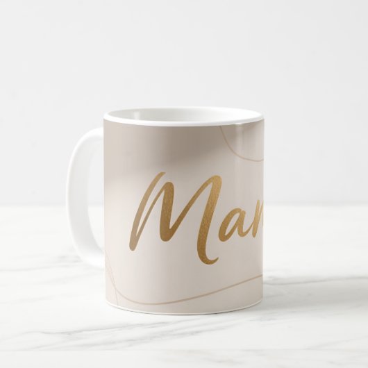 Mug Conception de script de luxe minimal Maman (Devant gauche)