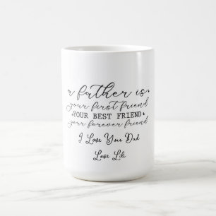 Mug Conception de script de tribut de père sincère
