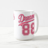 Mug Conception de script élégant Dreamer 88 (Devant droit)