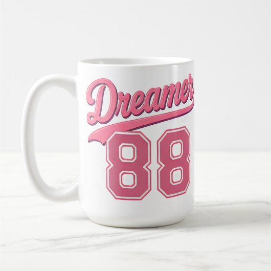Mug Conception de script élégant Dreamer 88 (Gauche)