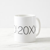 Mug Conception de script moderne de l'année de créatio (Devant droit)
