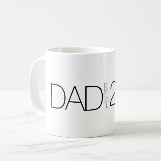 Mug Conception de script moderne de l'année de créatio (Devant gauche)