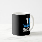 Mug Conception de sensibilisation au diabète Blue Ribb (Devant droit)