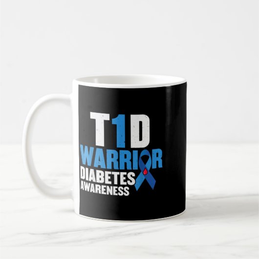 Mug Conception de sensibilisation au diabète Blue Ribb (Gauche)