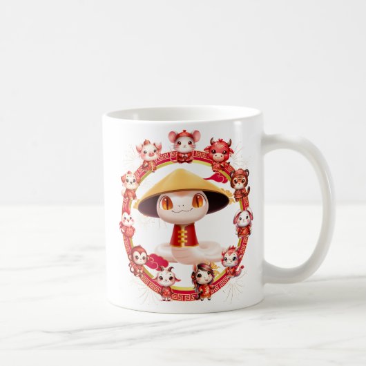 Mug Conception de serpent du Nouvel An lunaire chinois (Droite)