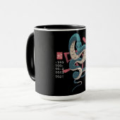 Mug Conception de signe du zodiaque serpent de l'est (Devant gauche)