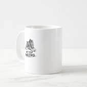 Mug Conception de silhouette de baskets "Just Keep Wal (Devant gauche)