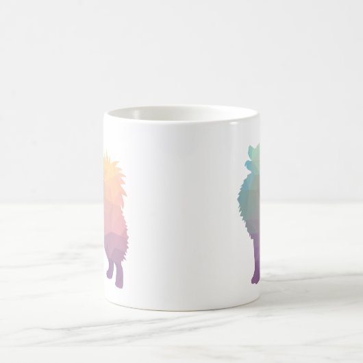 Mug Conception de silhouette de chien Eskimo américain (Centre)
