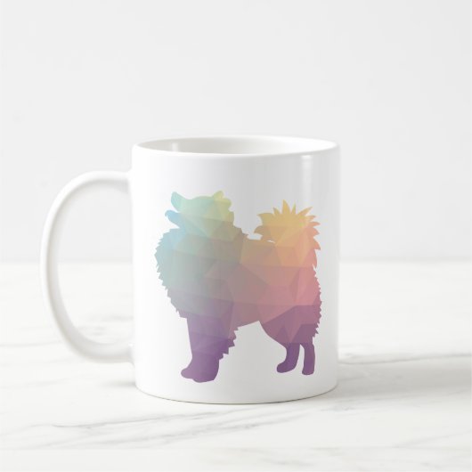 Mug Conception de silhouette de chien Eskimo américain (Gauche)