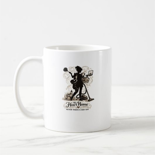 Mug Conception de silhouette de citation de maman au c (Gauche)