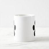 Mug Conception de silhouette de nom de patte de chien (Centre)