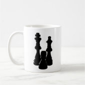 Mug Conception de silhouette de pièce d'échecs (Gauche)